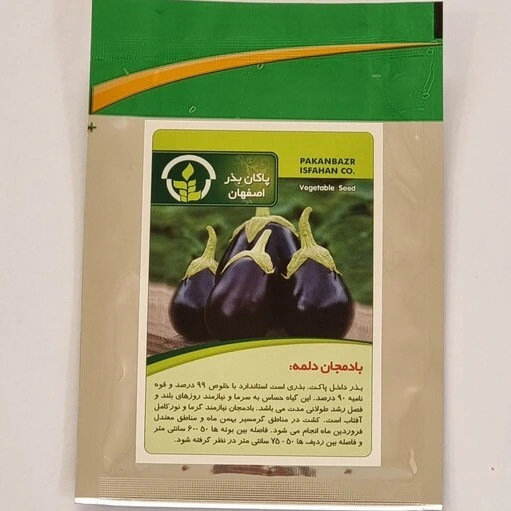 بذر بادمجان دلمه ای پاکان بذر به صورت فله ای وزن ۵۰ گرم
